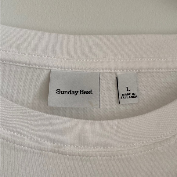 ARITZIA Sunday Best White Graphic Tee Size L | Fairy 🧚 | “Leaf me alone” 🍃 - Picture 4 of 7